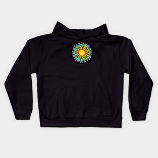 SUPER HAPPY SUN RAINBOW SUNSHINE Psychedelic Sunshine Kids Hoodie